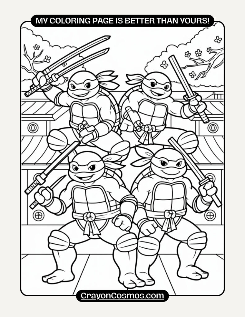 Download Free Ninja Turtles Coloring Pages Now! - Free Printables PDF
