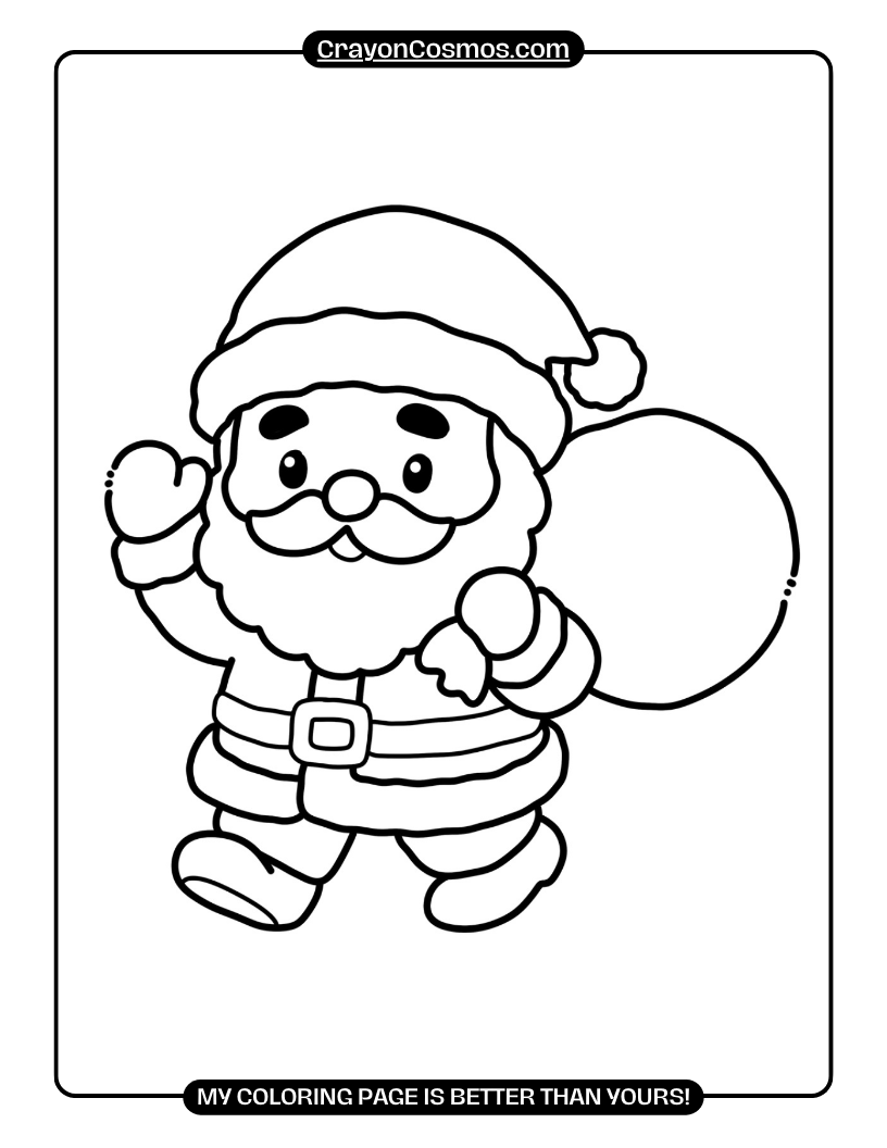 15.Santa-walking-with-a-sack-full-Coloring-Pages