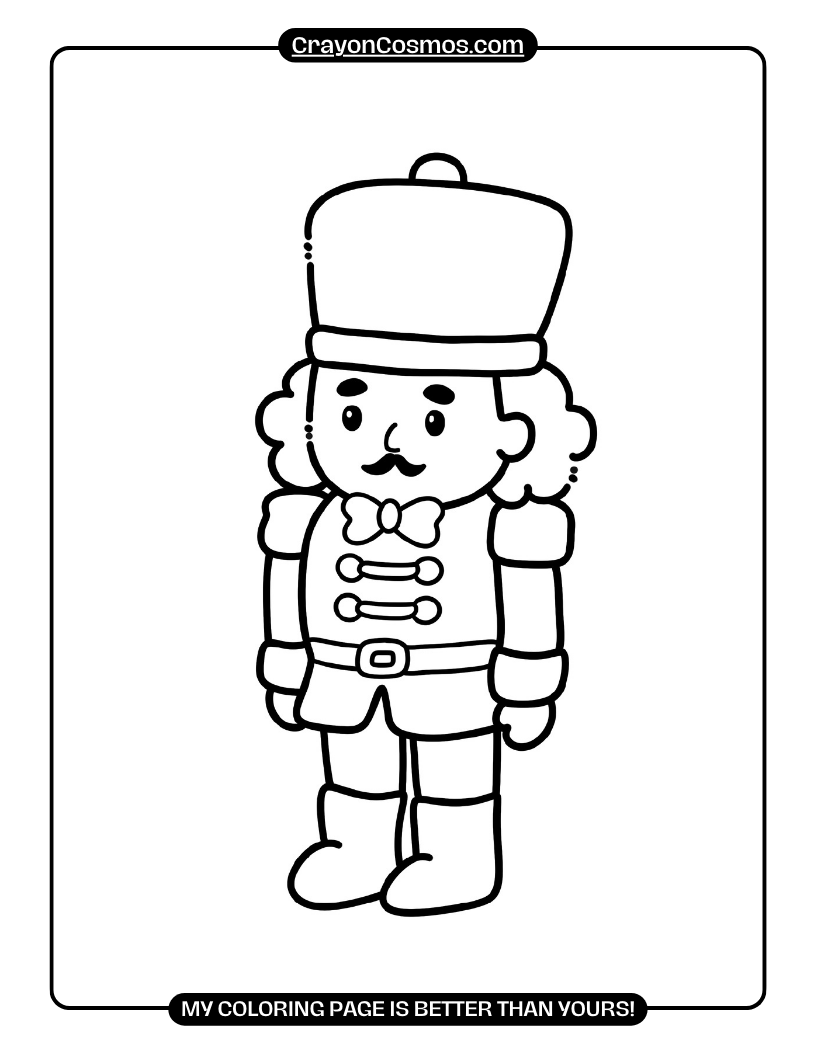 19.A-friendly-nutcracker-soldier-is-standing-Coloring-Pages