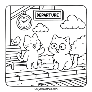 40 Little Cat Moments: Meow Life Coloring Pages for Adults and Teens ...