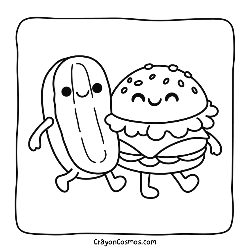 2.Hot-dog-and-burger-walking-together