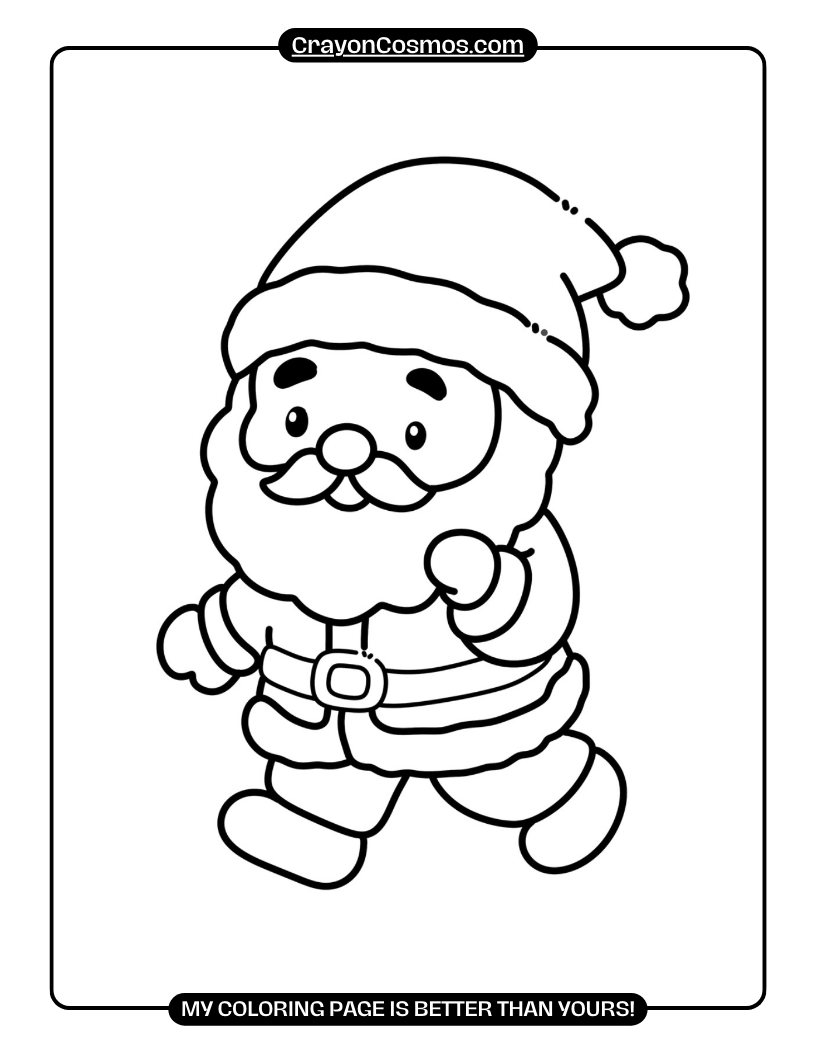 27.A-happy-Santa-Claus-is-walking-Coloring-Pages