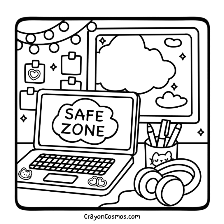 Safe Little Corner Coloring Pages For Adults and Teens | Bold and Easy ...
