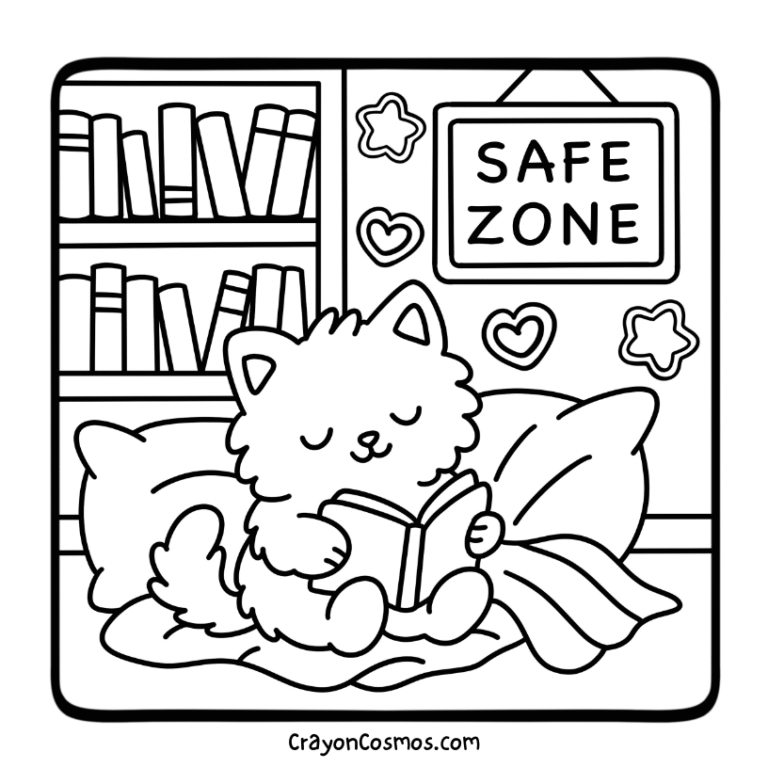 Safe Little Corner Coloring Pages For Adults and Teens | Bold and Easy ...