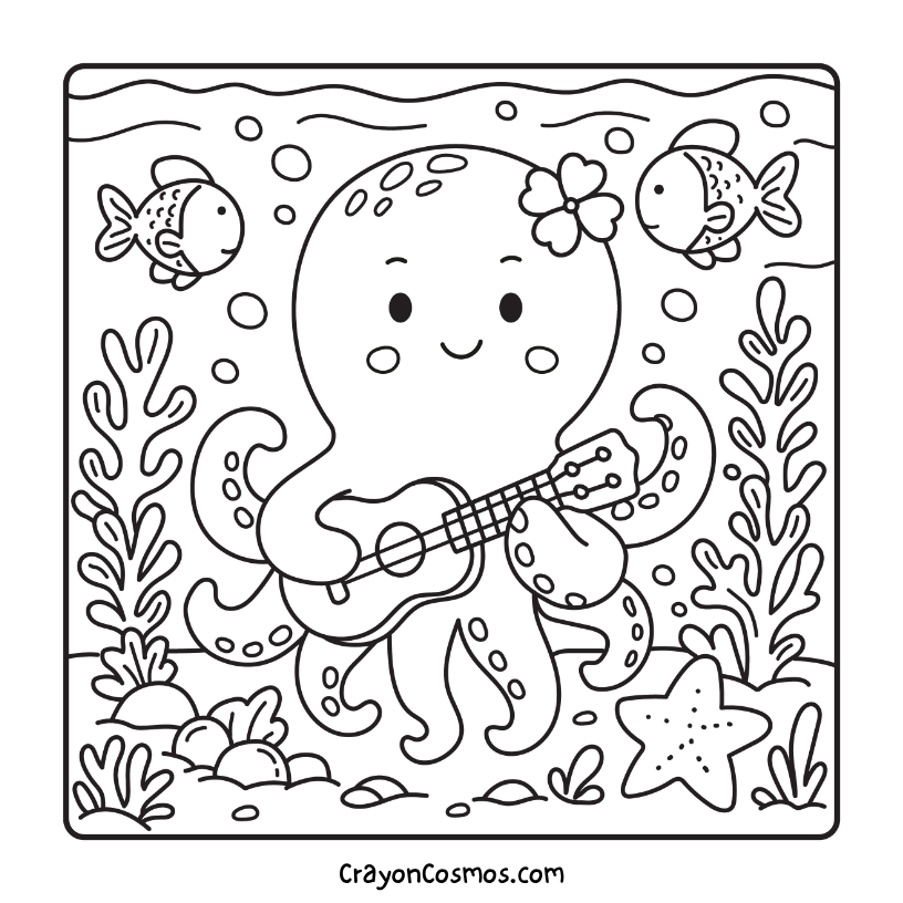 2.Octopus-playing-ukulele-underwater