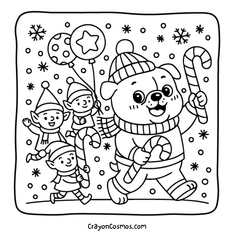 7.Bulldog-and-elves-with-candy