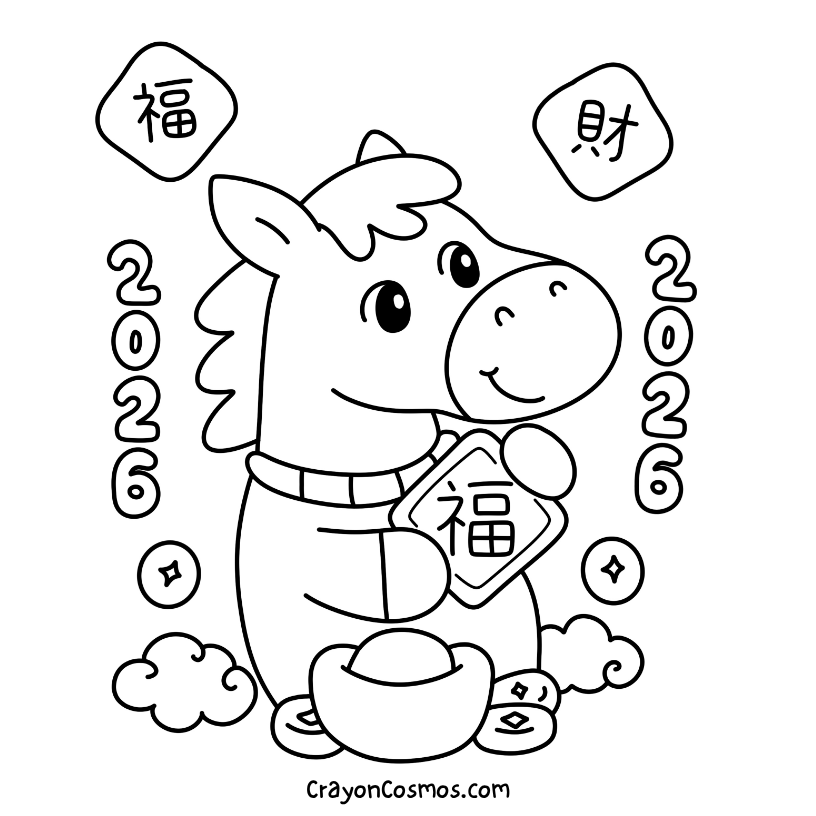 10+ Chinese New Year 2026 Coloring Pages - Free Printables PDF