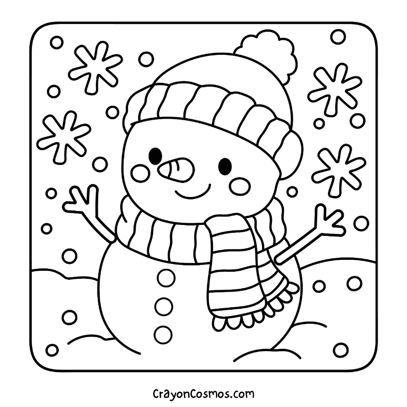 11.Snowman-with-hat-and-scarf