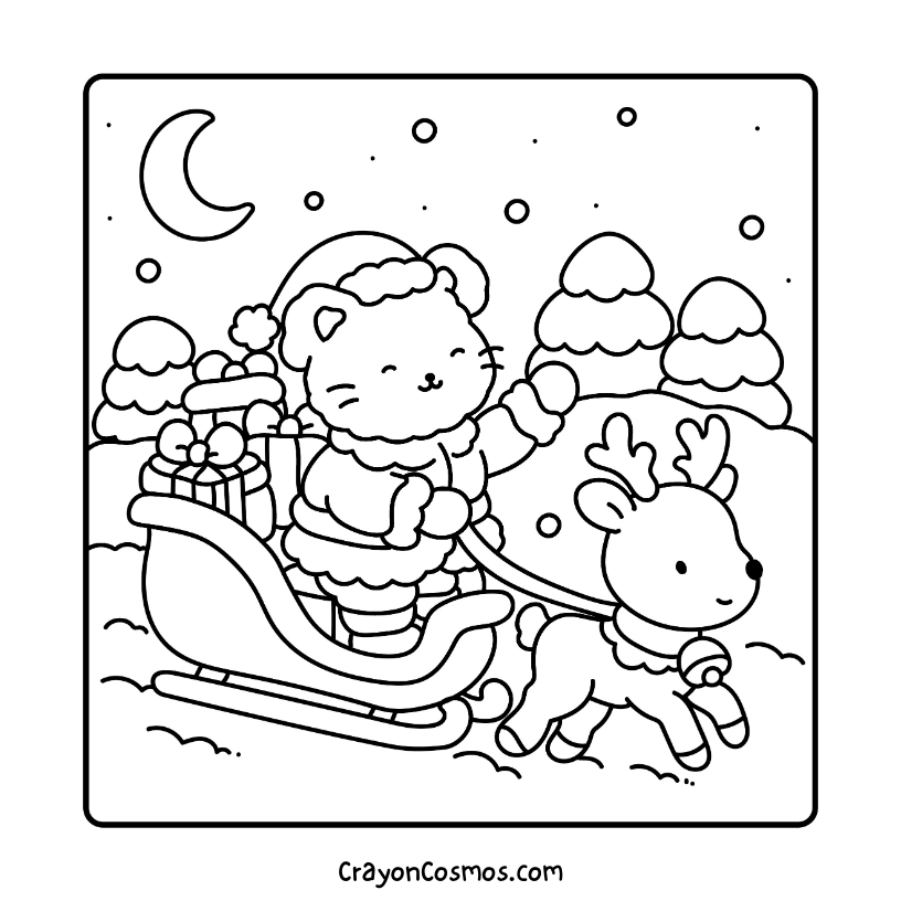 12.Cat-Santa-on-sleigh