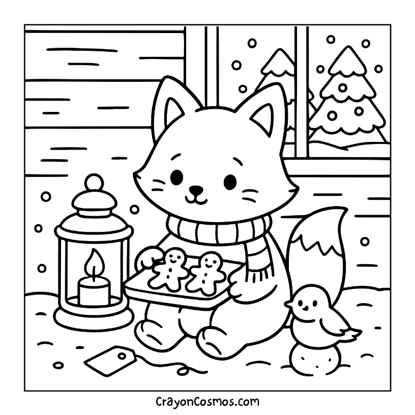 14.Fox-with-gingerbread-and-candle
