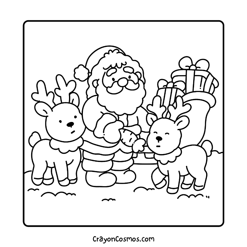 16.Santa-with-reindeer-and-gifts