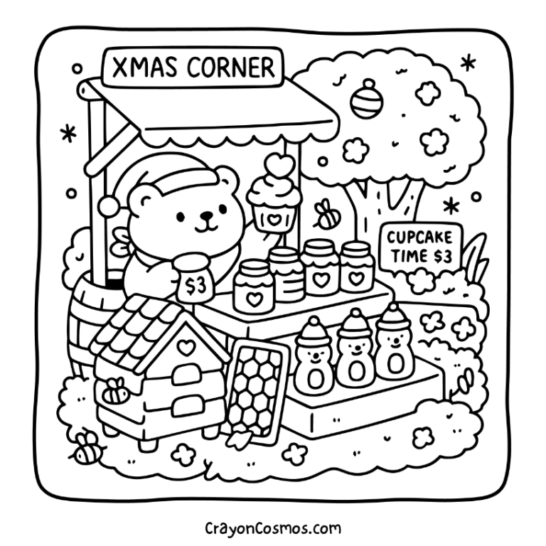 30 Bold Easy Xmas Corner Coloring Pages Free Printables PDF