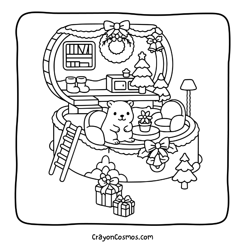 2.Hamster-in-miniature-Christmas-room