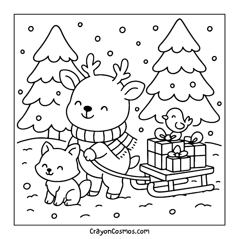 2.Reindeer-and-cat-pulling-gifts