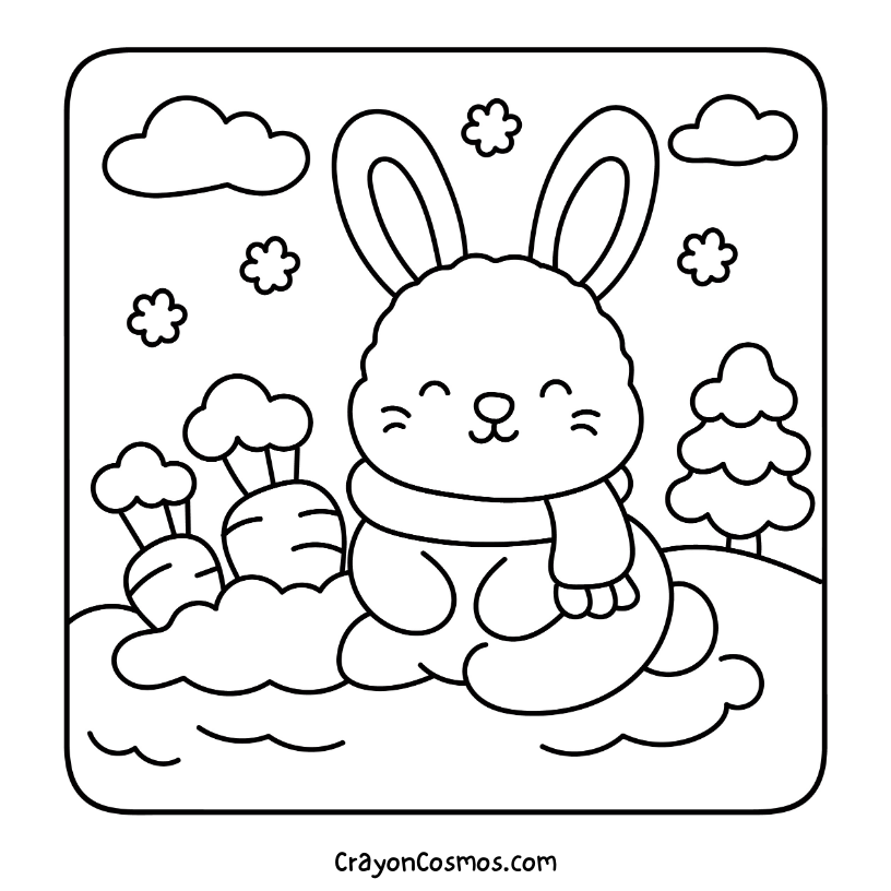 20.Bunny-with-carrots-in-snow