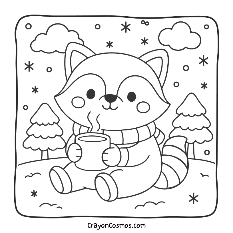 20.Raccoon-drinking-hot-cocoa
