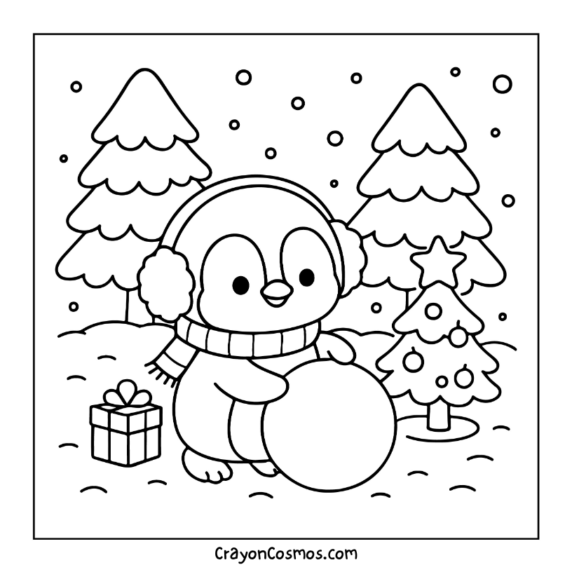 21.Penguin-rolling-snowball-gift