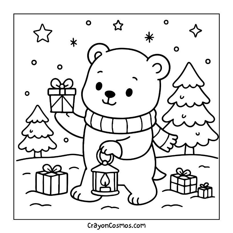 22.Bear-with-gift-and-lantern