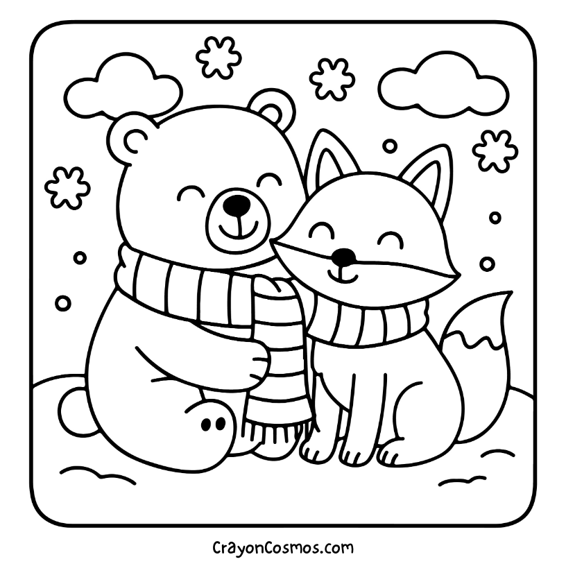 23.Bear-and-fox-hugging