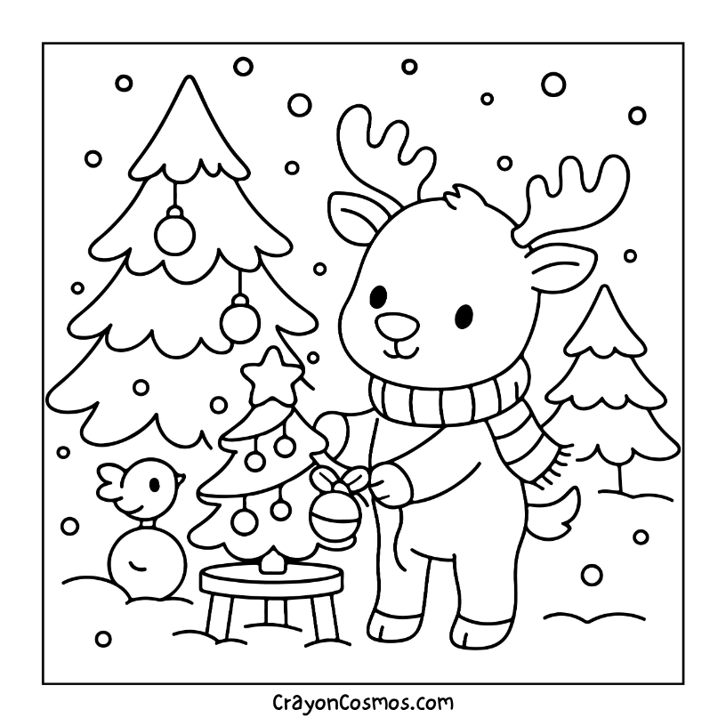 23.Reindeer-decorating-small-Christmas-tree