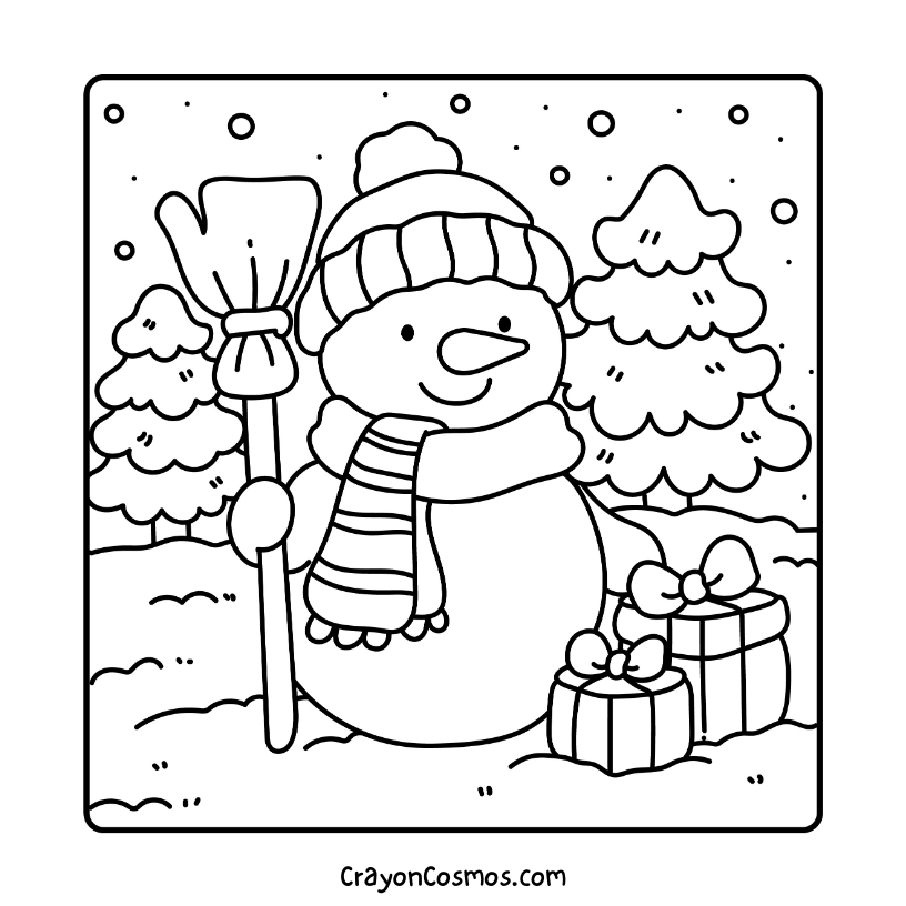 3.Happy-snowman-with-gifts