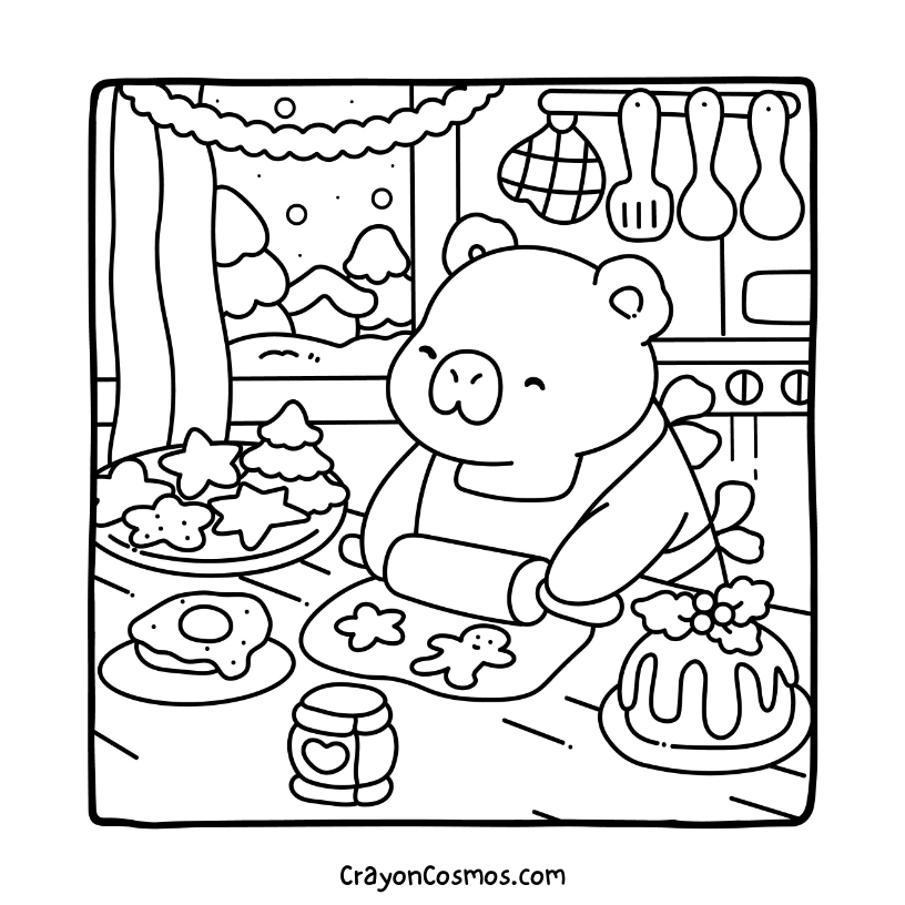 4.Capybara-baking-Christmas-cookies