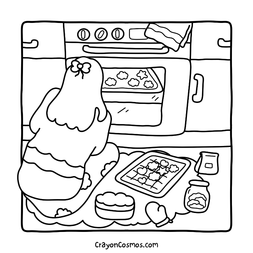 5.Cozy-Girl-baking-Christmas-cookies