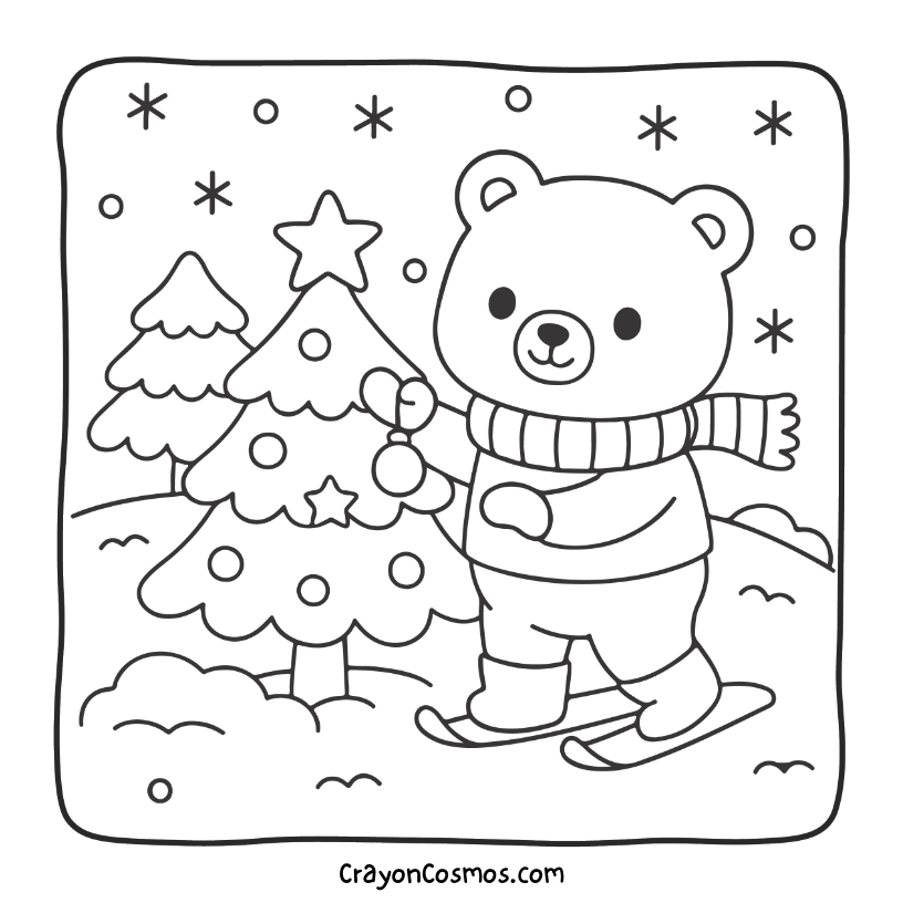 6.Bear-skiing-next-to-a-tree