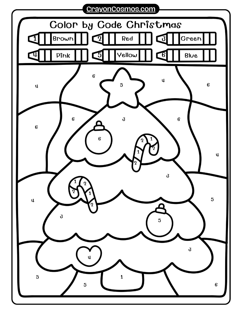 6.Christmas-tree-with-ornaments-coloring-by-number-page