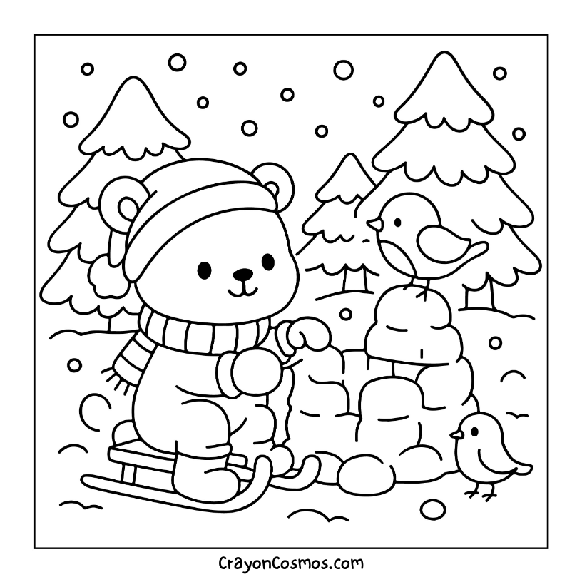 7.Bear-on-sled-with-birds