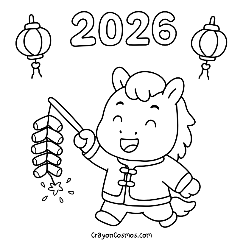 10+ Chinese New Year 2026 Coloring Pages - Free Printables PDF