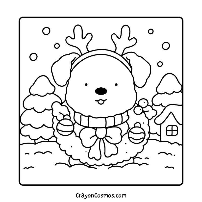 9.Dog-in-wreath-by-house