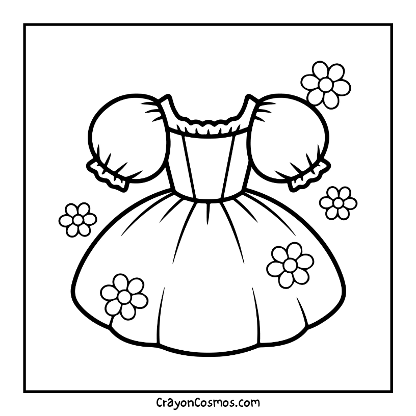1.Dress-with-puffed-sleeves-and-flowers