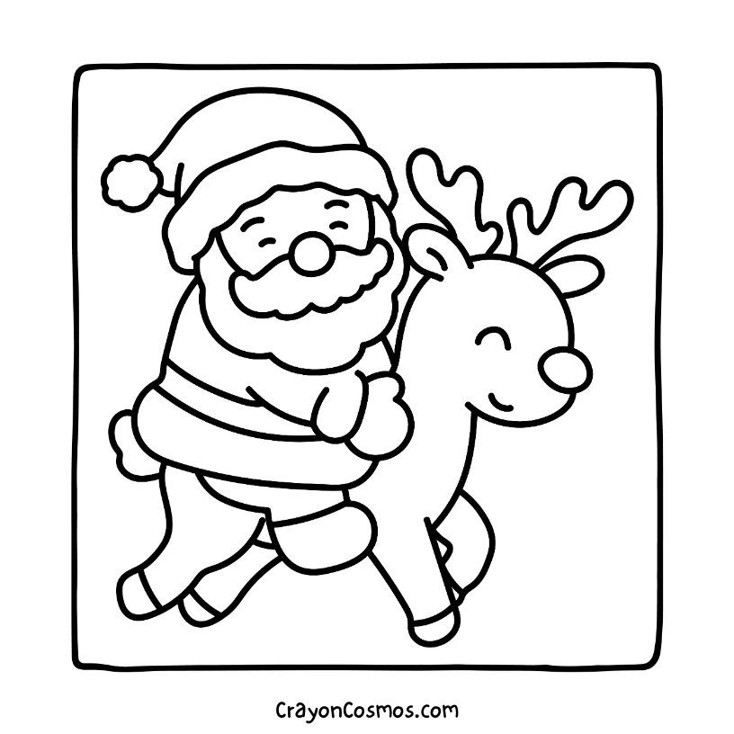 1.Santa-riding-a-reindeer