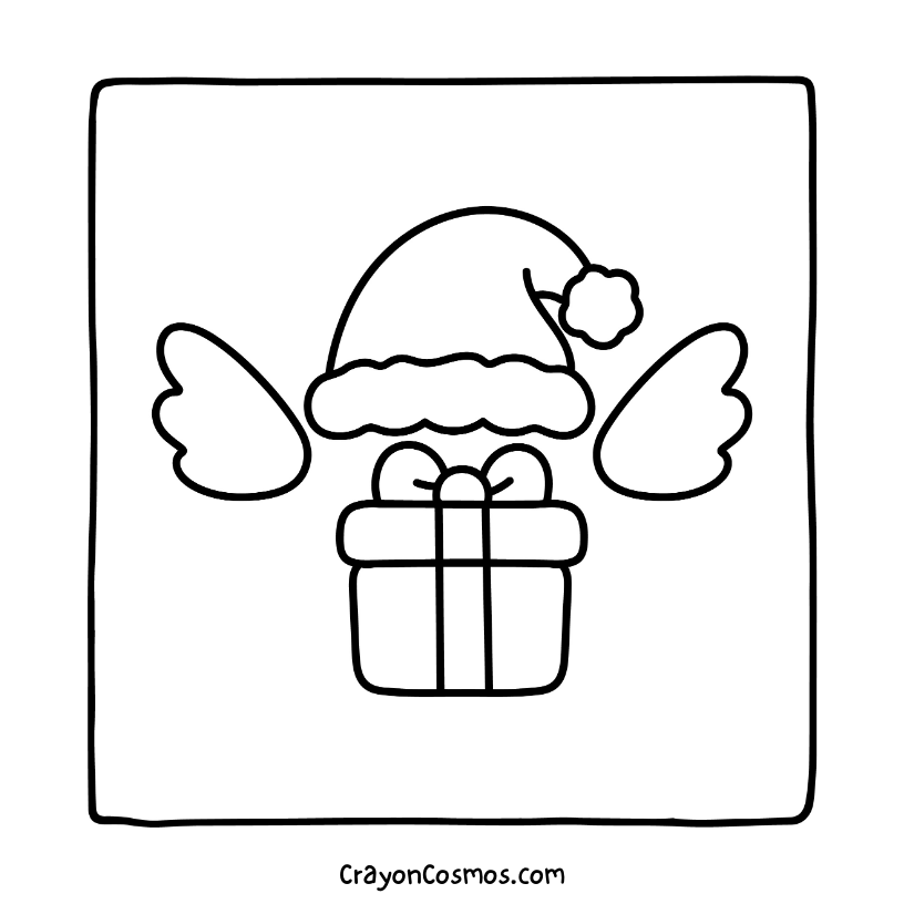 11.Flying-gift-with-Santa-hat
