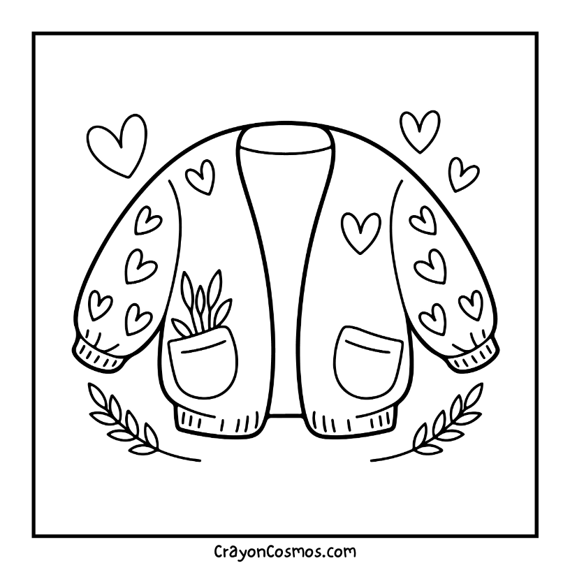 21.Cardigan-with-hearts-and-plant