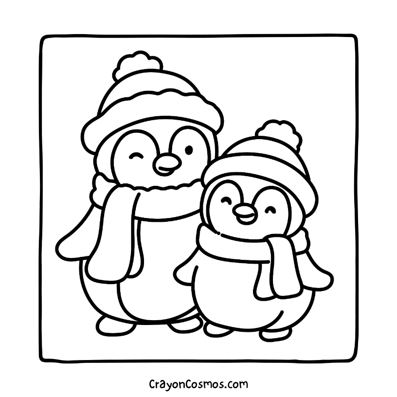 23.Two-penguins-wearing-hats