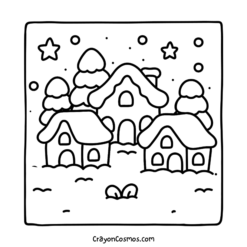 8.Snowy-village-with-houses